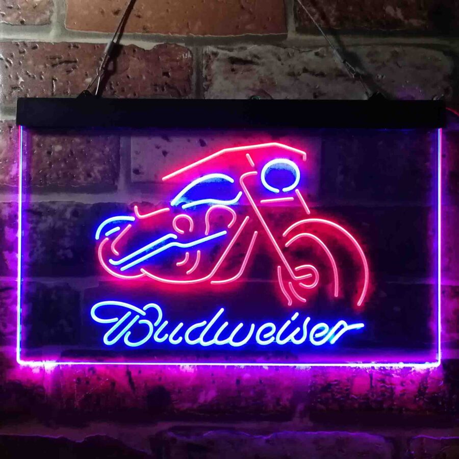 Budweiser Motorcycle Garage Neon Like Led Sign - Image 2
