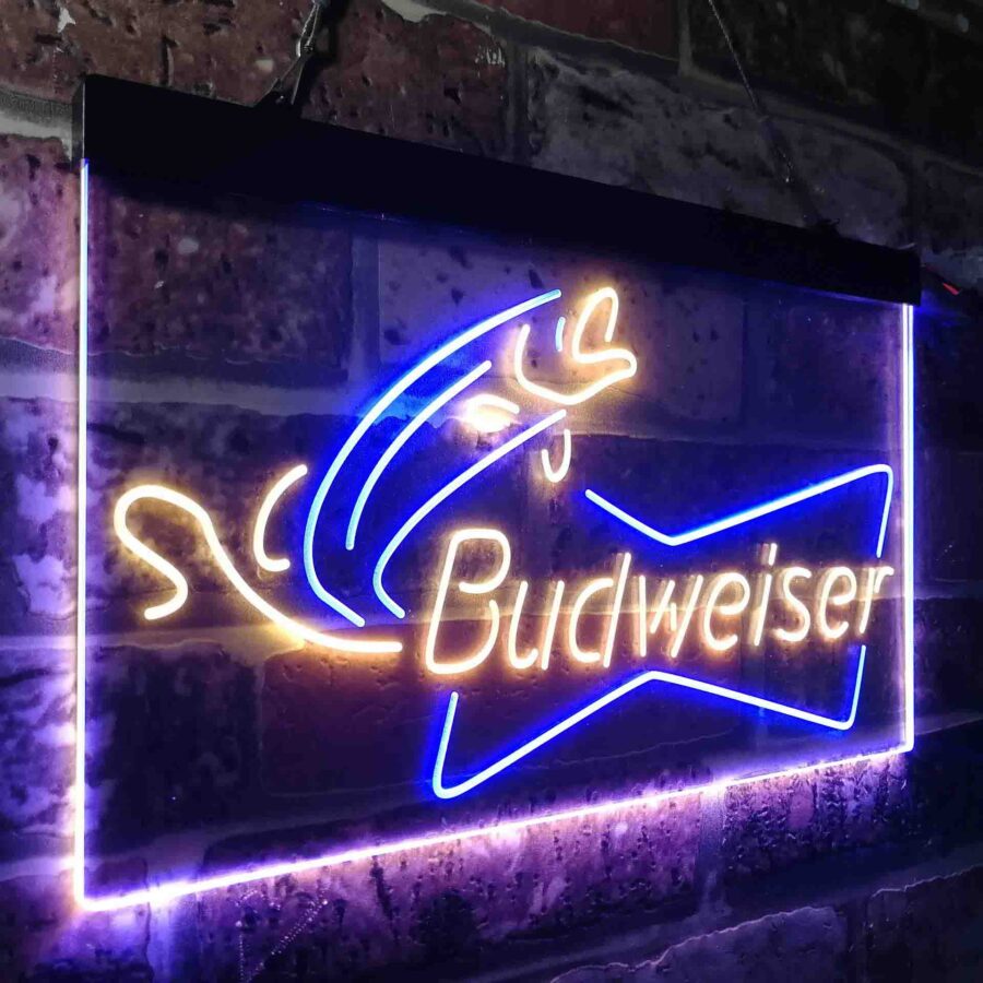 Budweiser Bow Tie Fishing Neon Like Led Sign - Image 17