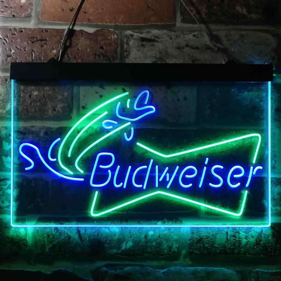 Budweiser Bow Tie Fishing Neon Like Led Sign - Image 12