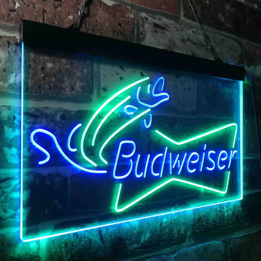 Budweiser Bow Tie Fishing Neon Like Led Sign - Image 25