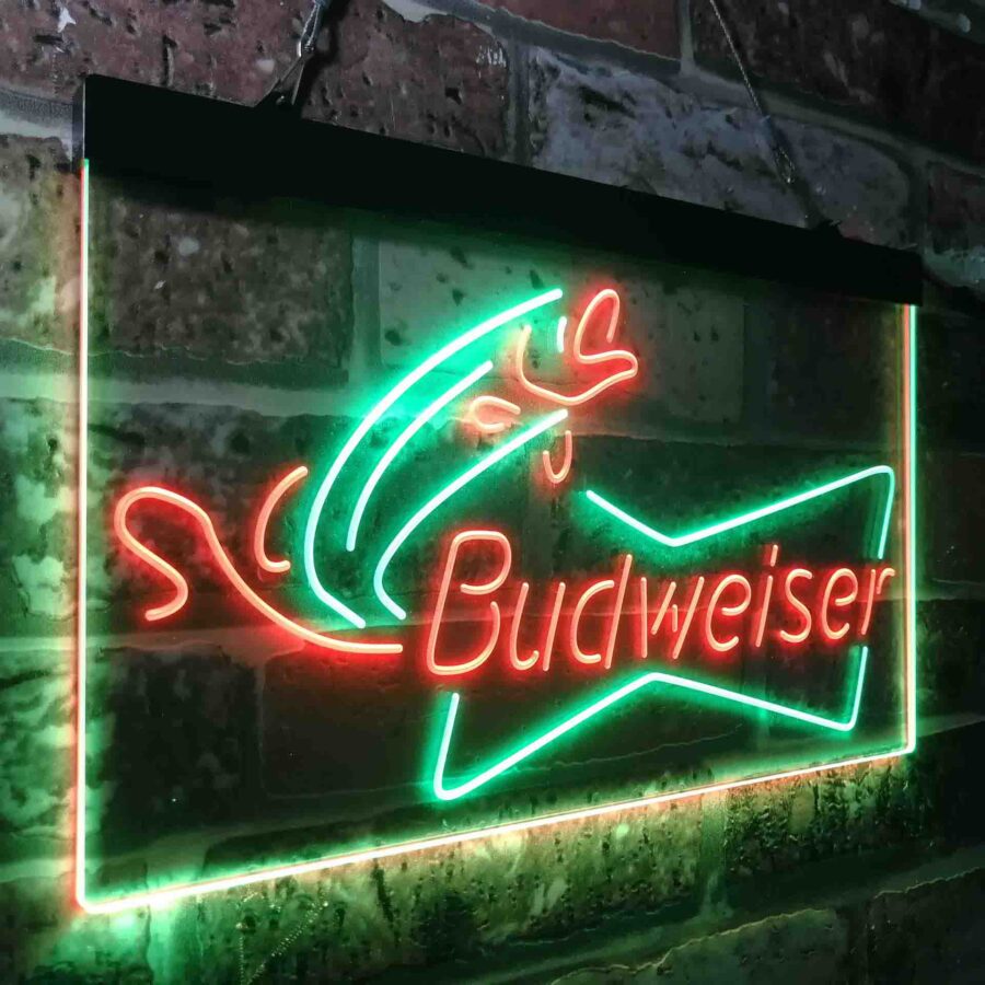 Budweiser Bow Tie Fishing Neon Like Led Sign - Image 19
