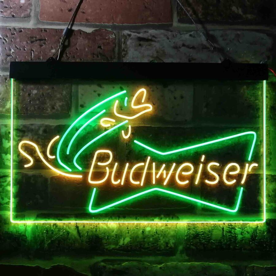 Budweiser Bow Tie Fishing Neon Like Led Sign - Image 11