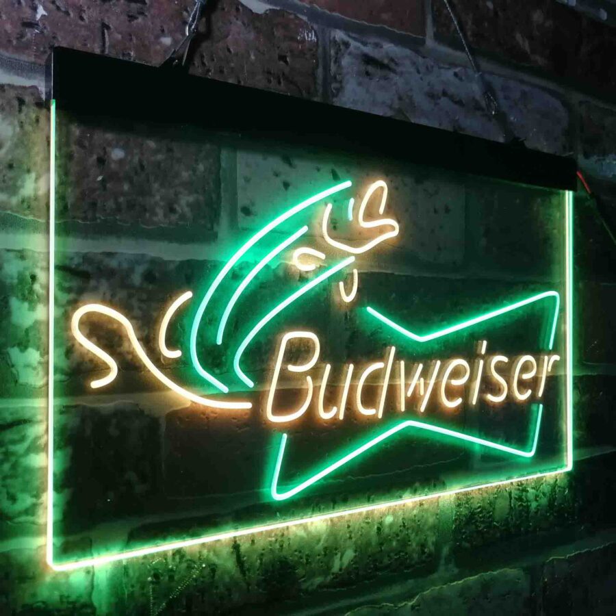 Budweiser Bow Tie Fishing Neon Like Led Sign - Image 24