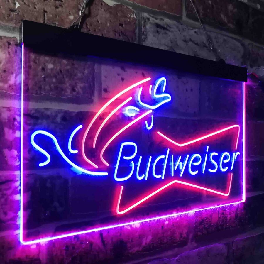 Budweiser Bow Tie Fishing Neon Like Led Sign - Image 20