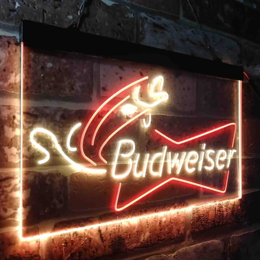 Budweiser Bow Tie Fishing Neon Like Led Sign - Image 21
