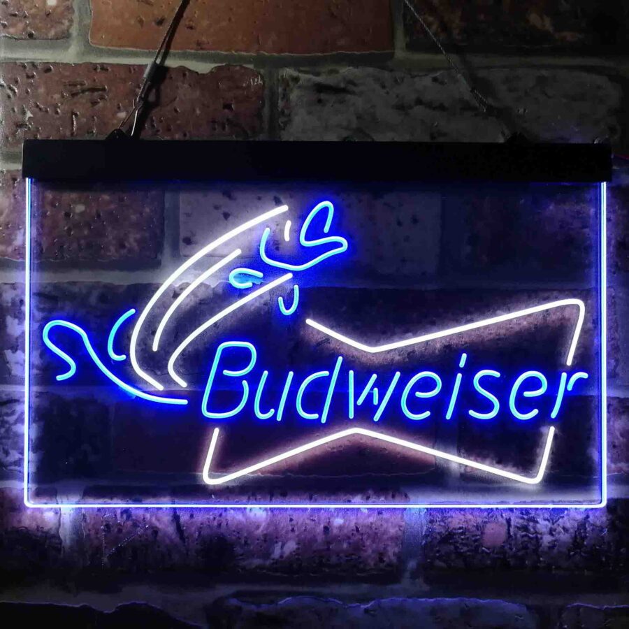 Budweiser Bow Tie Fishing Neon Like Led Sign - Image 13