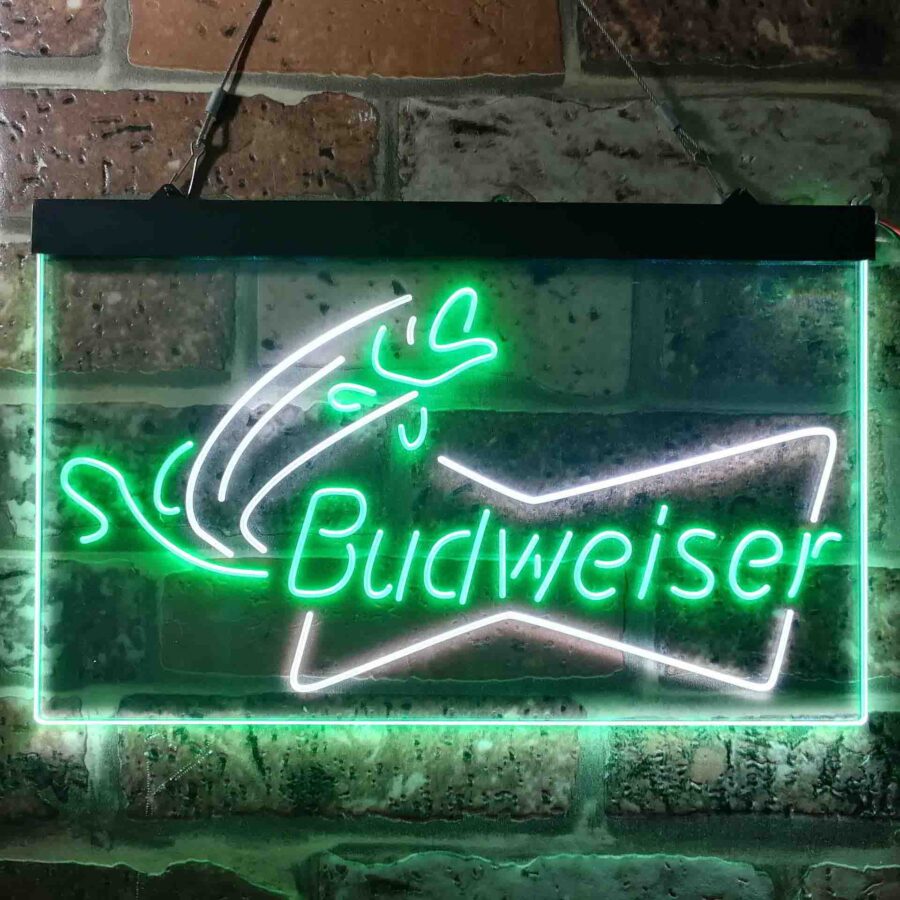 Budweiser Bow Tie Fishing Neon Like Led Sign