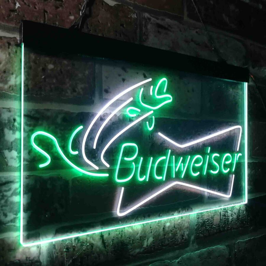 Budweiser Bow Tie Fishing Neon Like Led Sign - Image 14