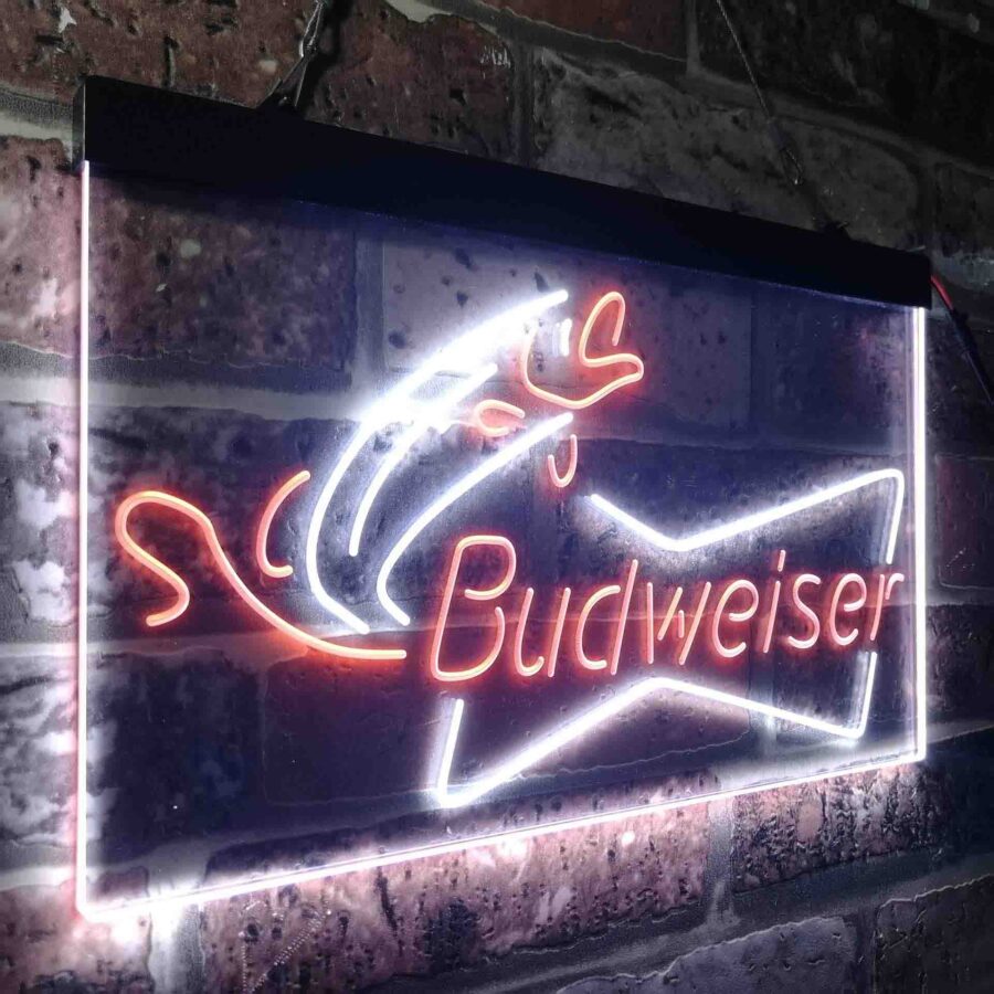 Budweiser Bow Tie Fishing Neon Like Led Sign - Image 18