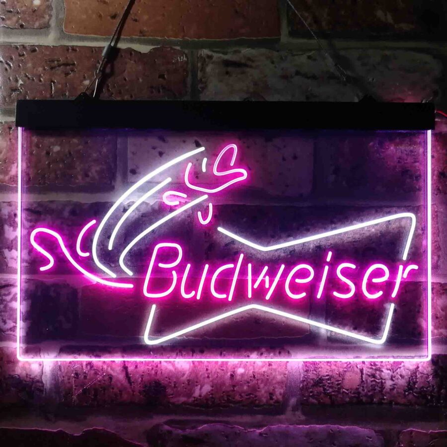 Budweiser Bow Tie Fishing Neon Like Led Sign - Image 3