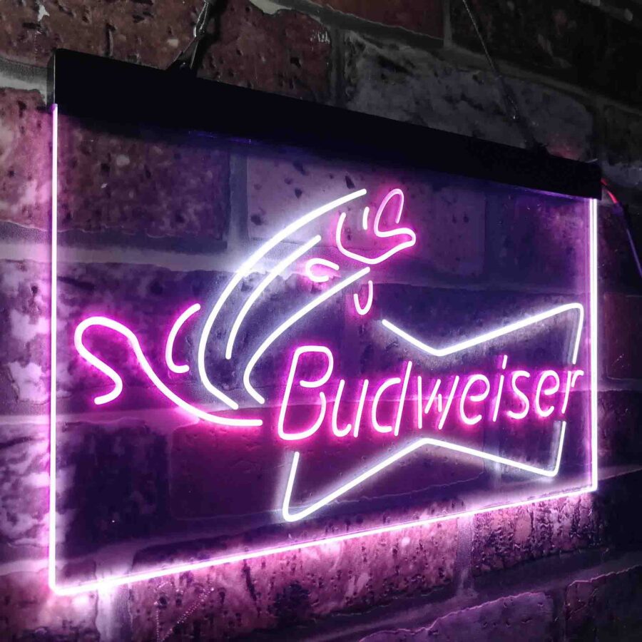 Budweiser Bow Tie Fishing Neon Like Led Sign - Image 16