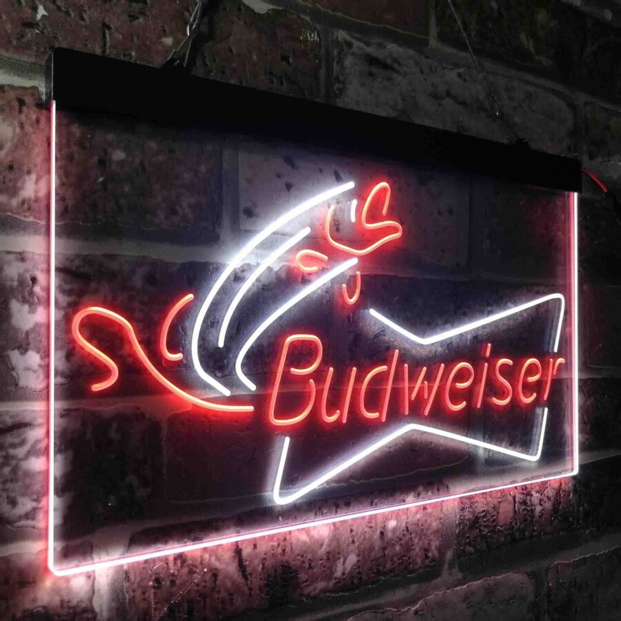 Budweiser Bow Tie Fishing Neon Like Led Sign - Image 15