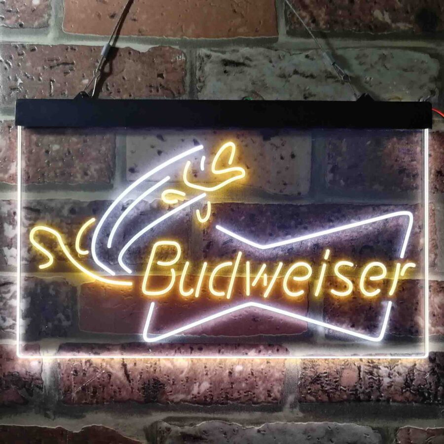 Budweiser Bow Tie Fishing Neon Like Led Sign - Image 9