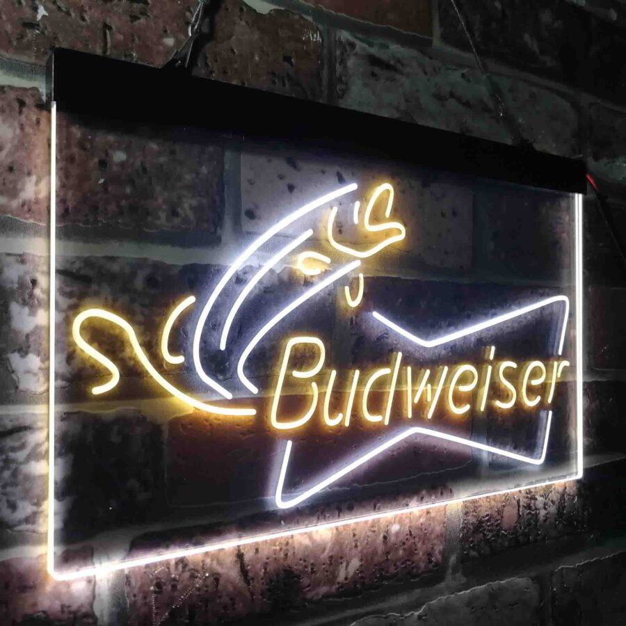 Budweiser Bow Tie Fishing Neon Like Led Sign - Image 22