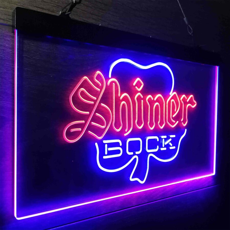 Shiner Bock Shamrock Neon Like Led Sign - Image 23