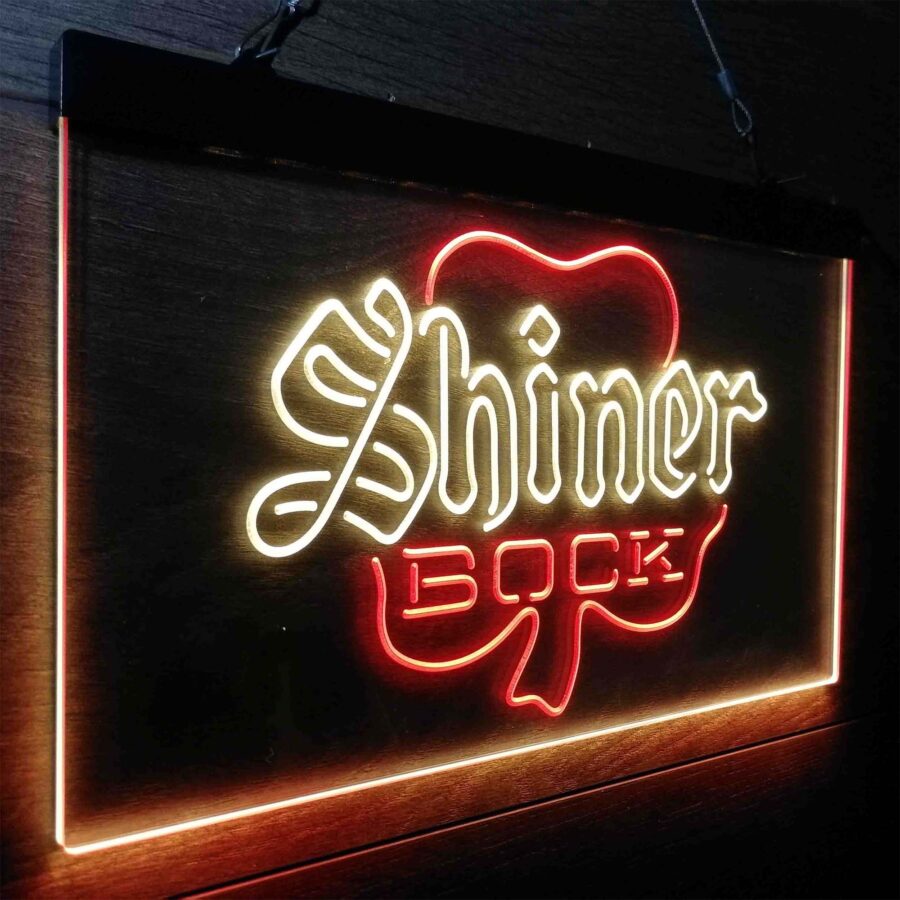 Shiner Bock Shamrock Neon Like Led Sign - Image 15