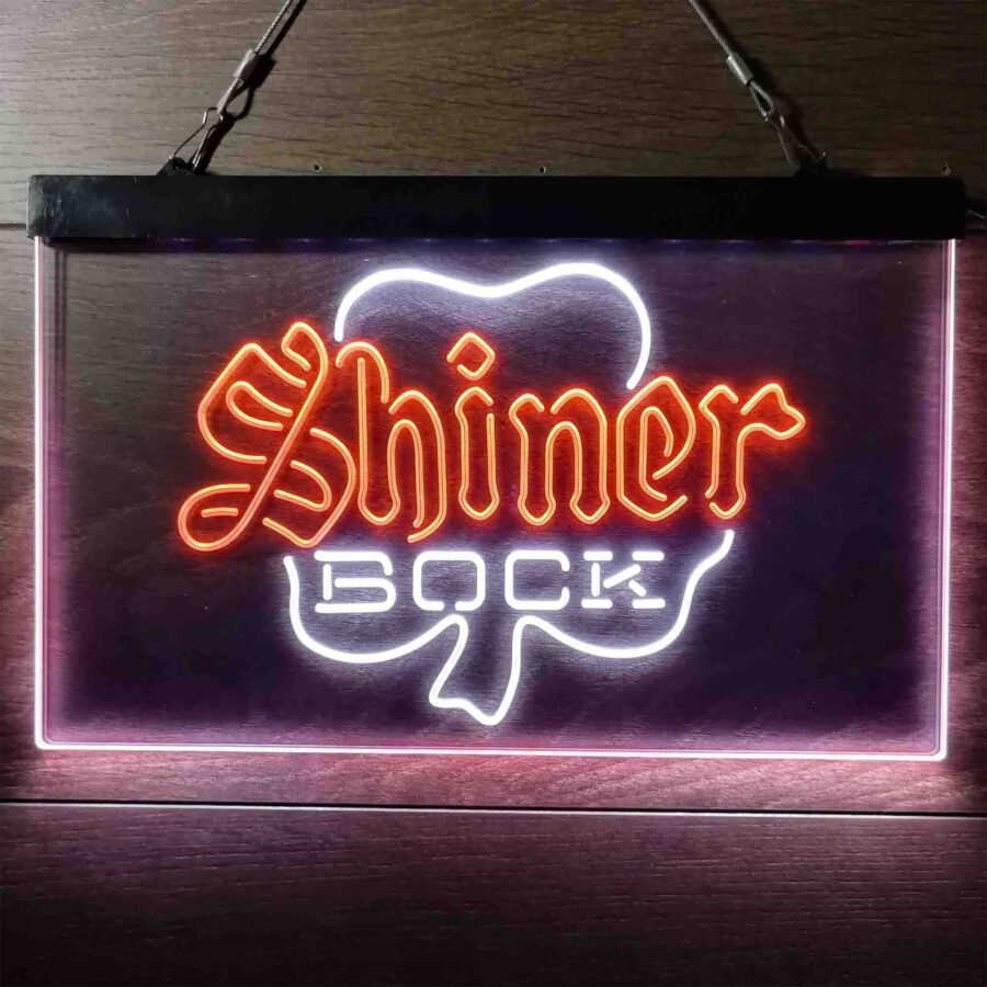 Shiner Bock Shamrock Neon Like Led Sign - Image 3