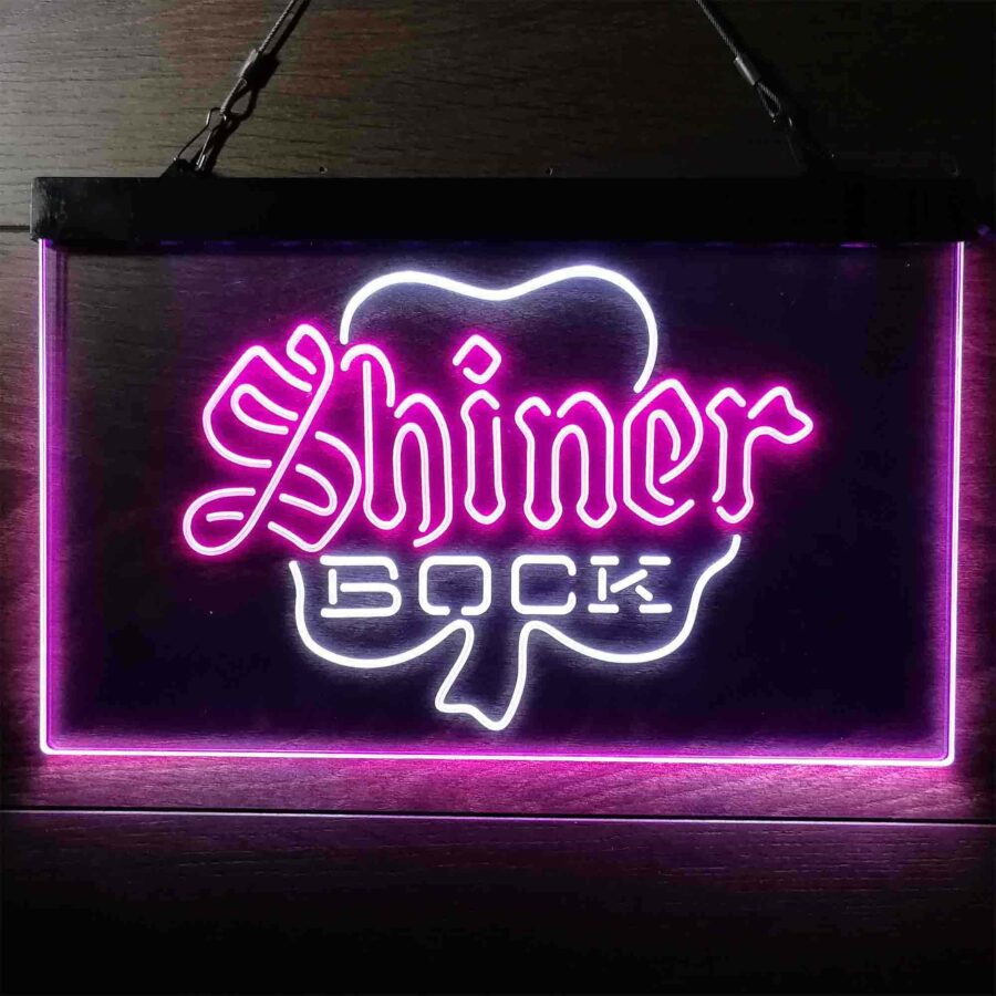 Shiner Bock Shamrock Neon Like Led Sign - Image 4