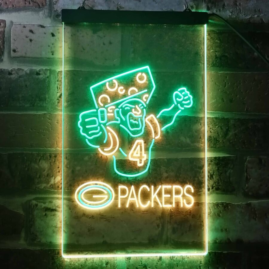 Green Bay Packer Numnber 4 Brett Favre Led Neon Sign - Image 10
