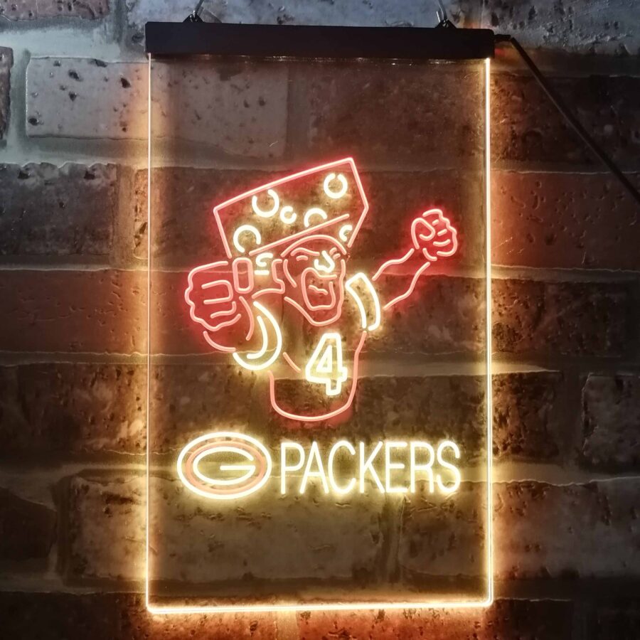 Green Bay Packer Numnber 4 Brett Favre Led Neon Sign - Image 7