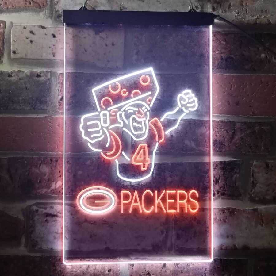 Green Bay Packer Numnber 4 Brett Favre Led Neon Sign - Image 6