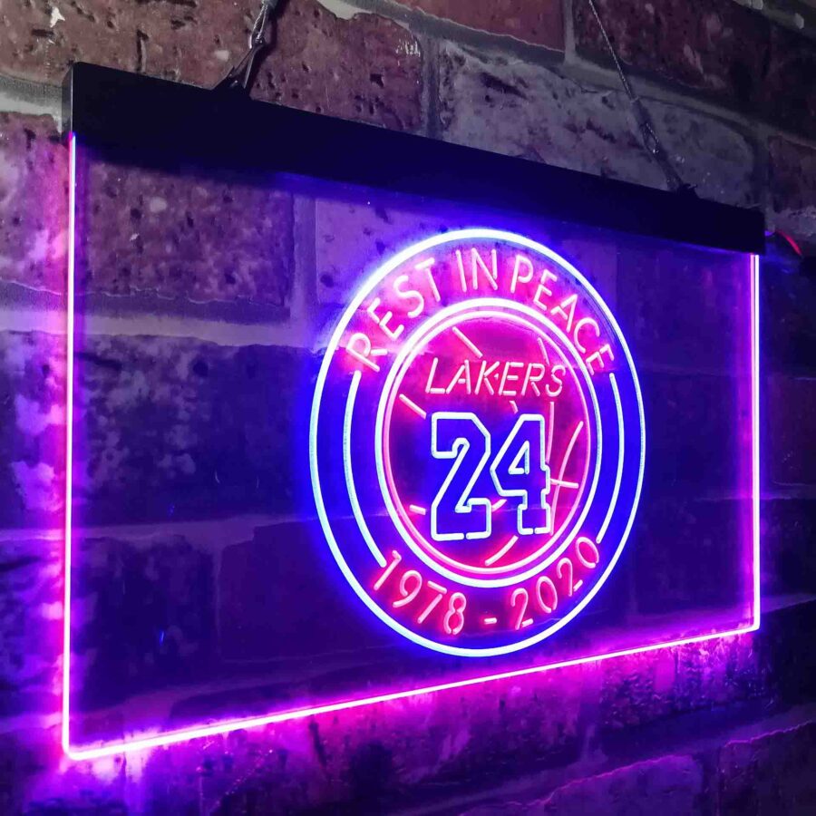 Lakers 24 Rest In Peace 1978-2020 Neon Like Led Sign - Image 26