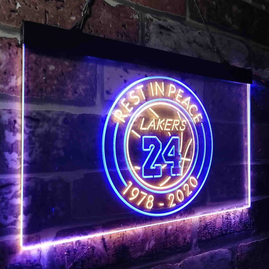 Lakers 24 Rest In Peace 1978-2020 Neon Like Led Sign - Image 20