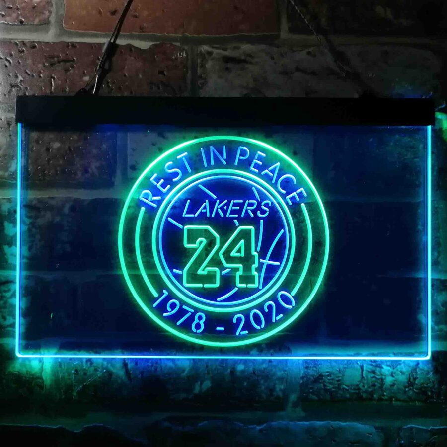 Lakers 24 Rest In Peace 1978-2020 Neon Like Led Sign - Image 11