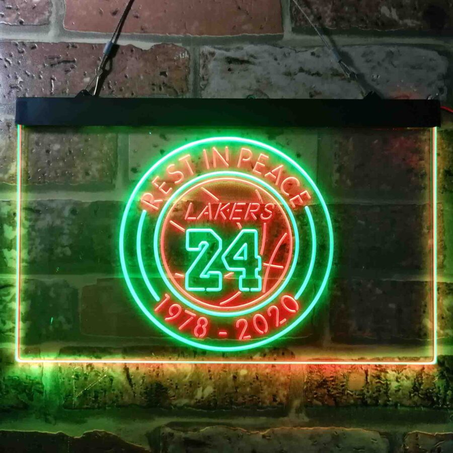 Lakers 24 Rest In Peace 1978-2020 Neon Like Led Sign - Image 6