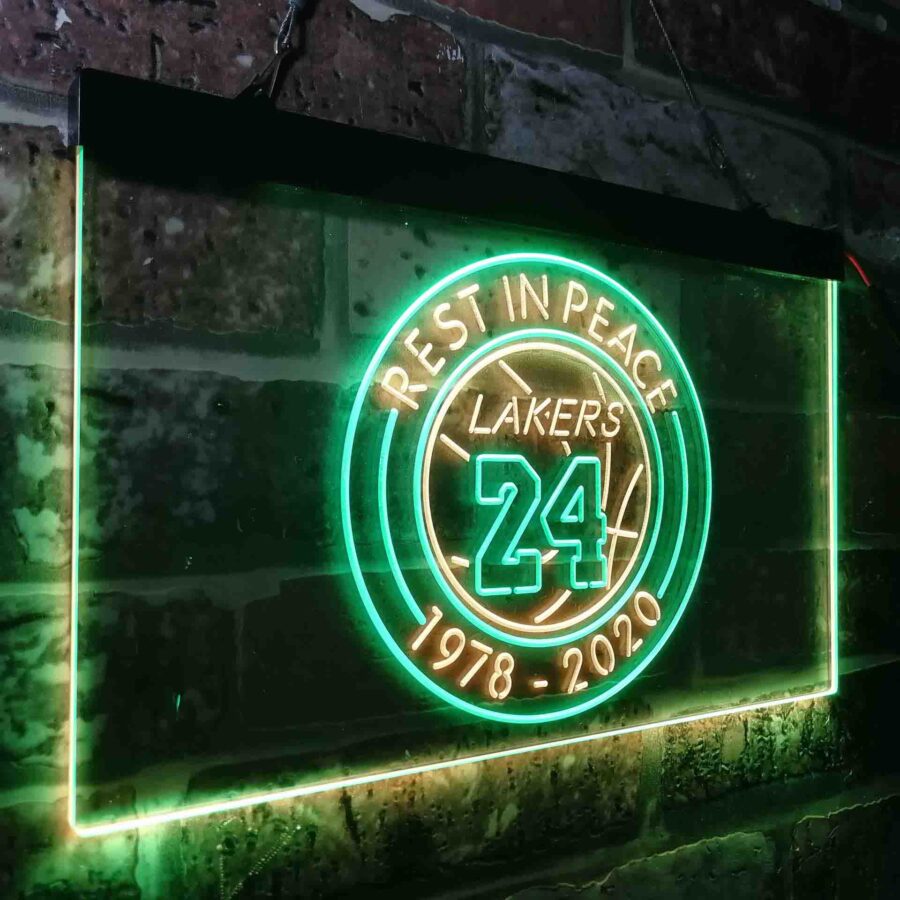 Lakers 24 Rest In Peace 1978-2020 Neon Like Led Sign - Image 15