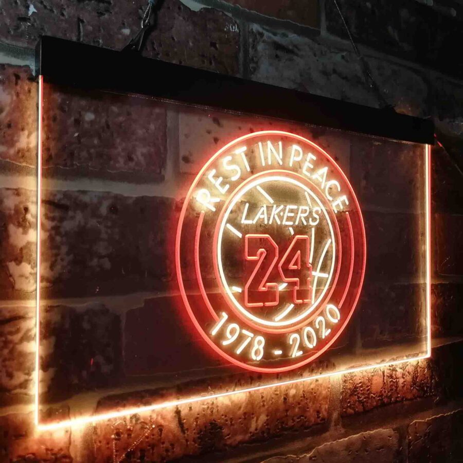 Lakers 24 Rest In Peace 1978-2020 Neon Like Led Sign - Image 16