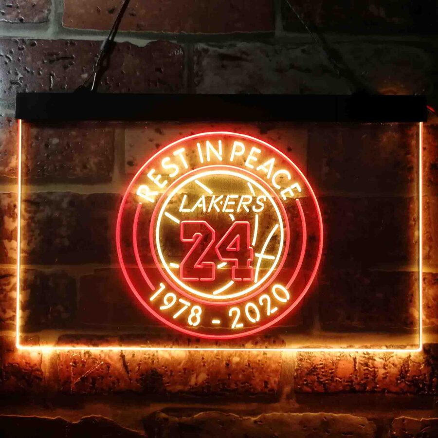Lakers 24 Rest In Peace 1978-2020 Neon Like Led Sign - Image 3