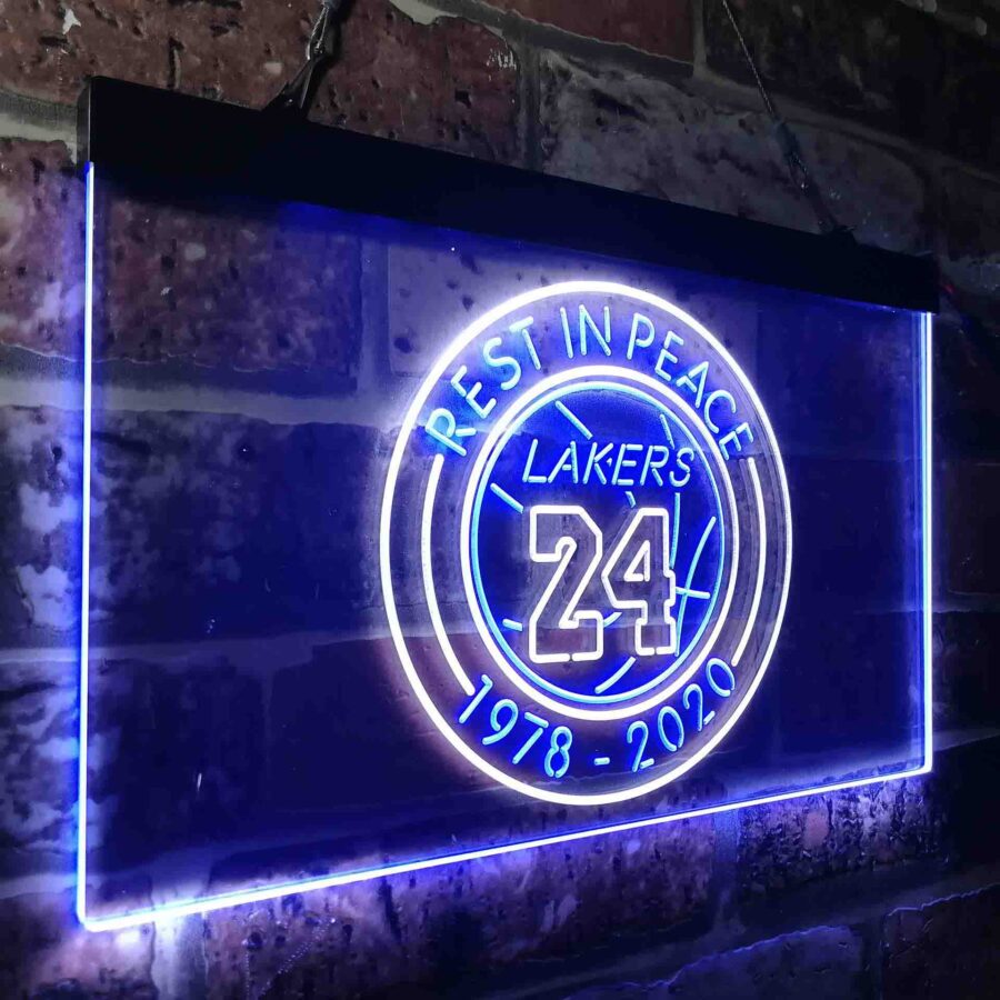 Lakers 24 Rest In Peace 1978-2020 Neon Like Led Sign - Image 21