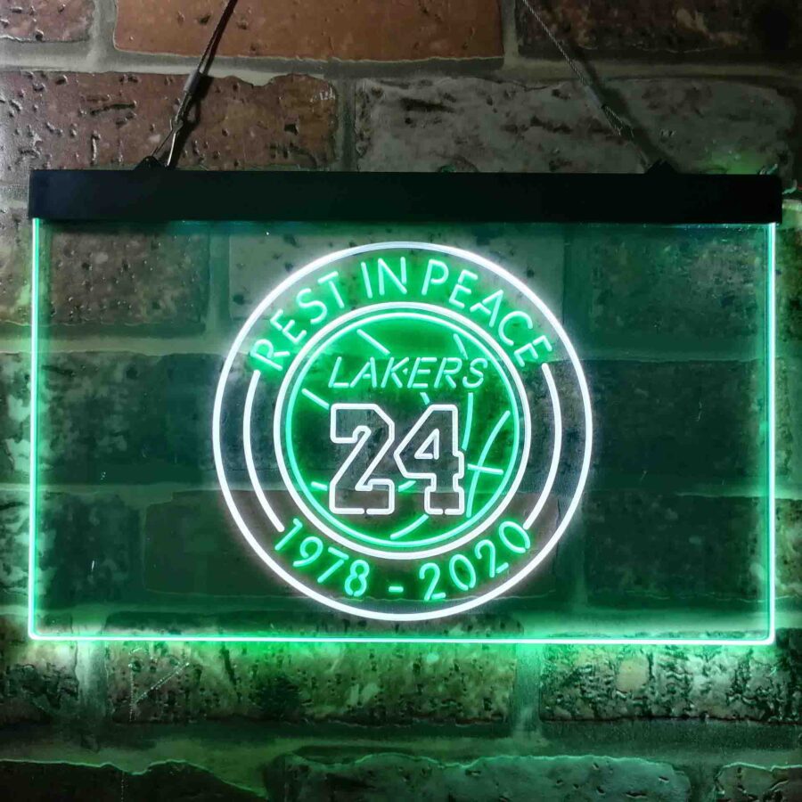 Lakers 24 Rest In Peace 1978-2020 Neon Like Led Sign - Image 12