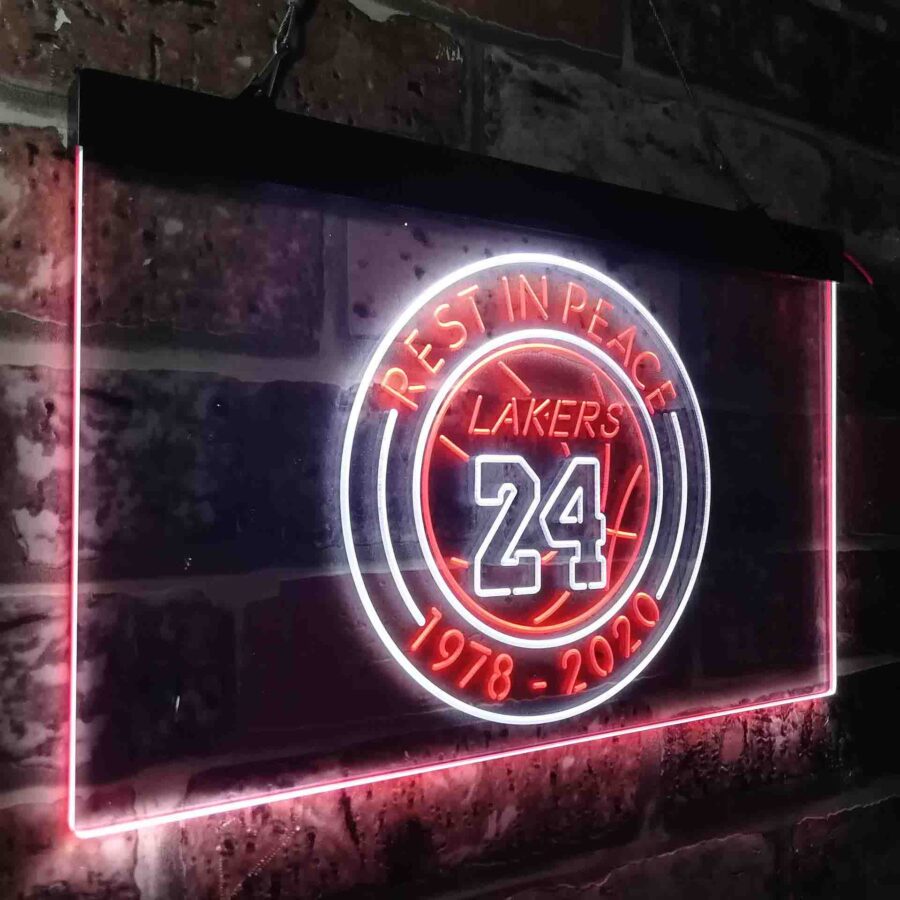 Lakers 24 Rest In Peace 1978-2020 Neon Like Led Sign - Image 23