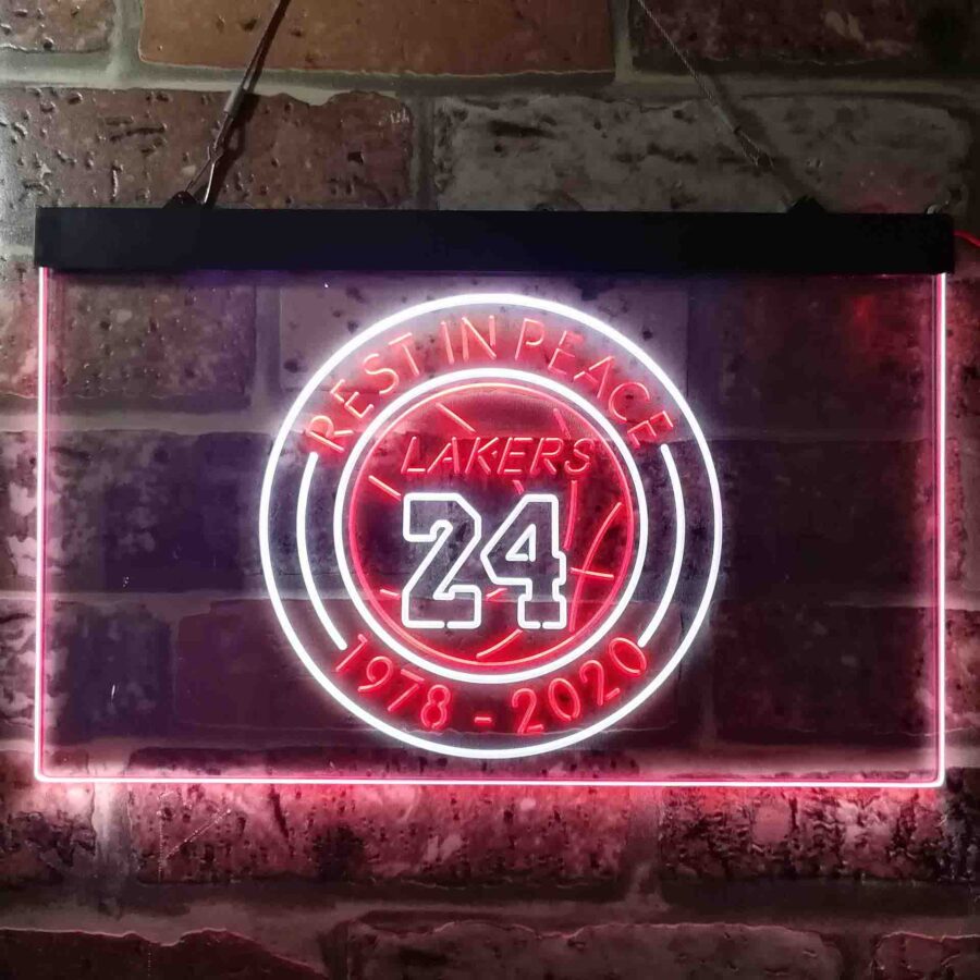 Lakers 24 Rest In Peace 1978-2020 Neon Like Led Sign - Image 10
