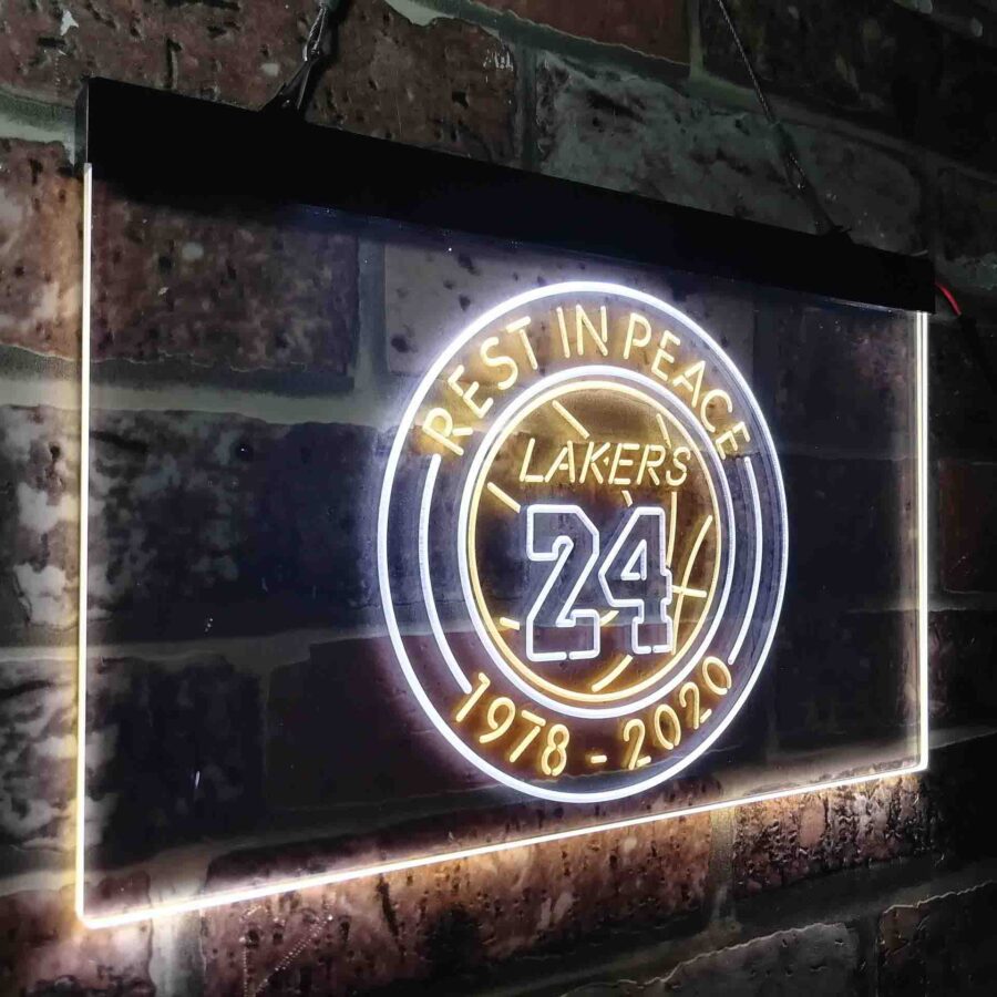 Lakers 24 Rest In Peace 1978-2020 Neon Like Led Sign - Image 17
