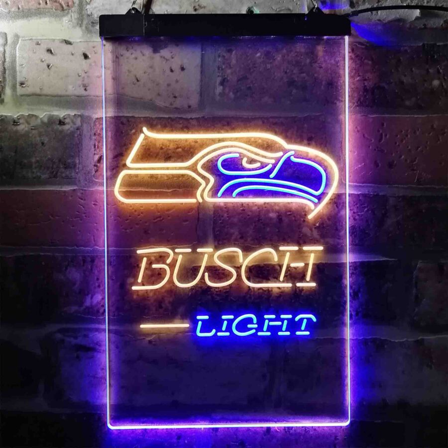 Busch Light Seattle Seahawks Neon Like Led Sign - Image 4