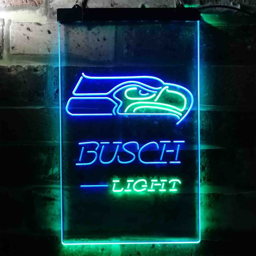 Busch Light Seattle Seahawks Neon Like Led Sign - Image 2