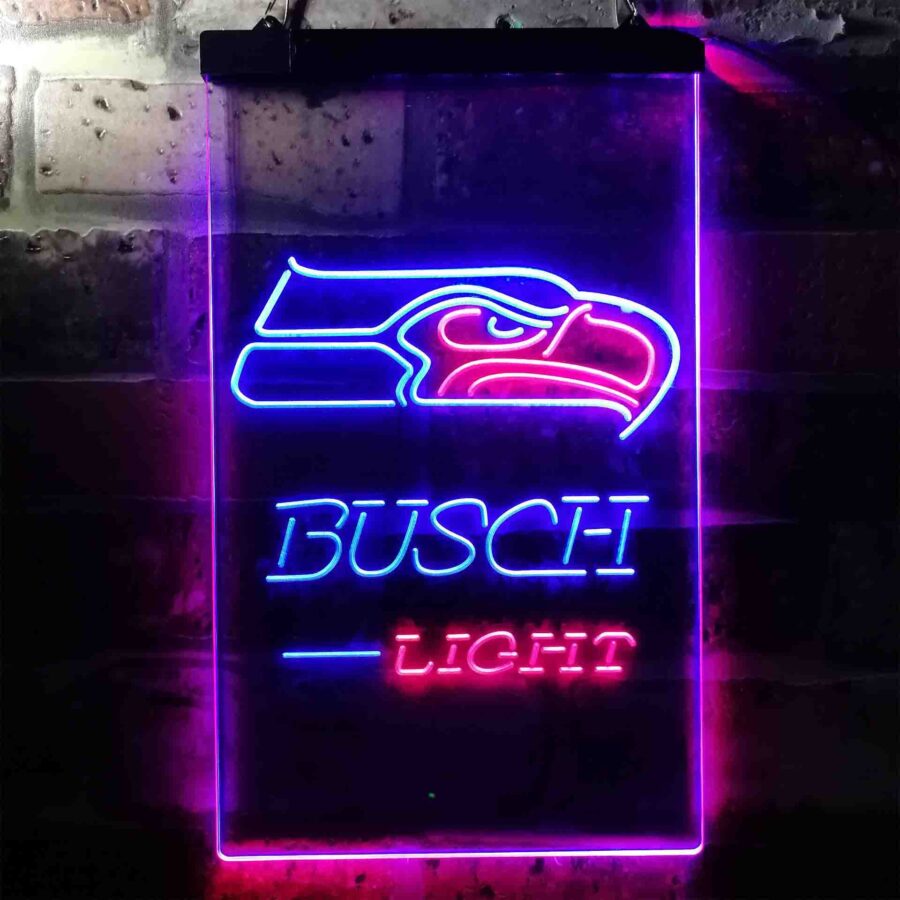 Busch Light Seattle Seahawks Neon Like Led Sign - Image 8
