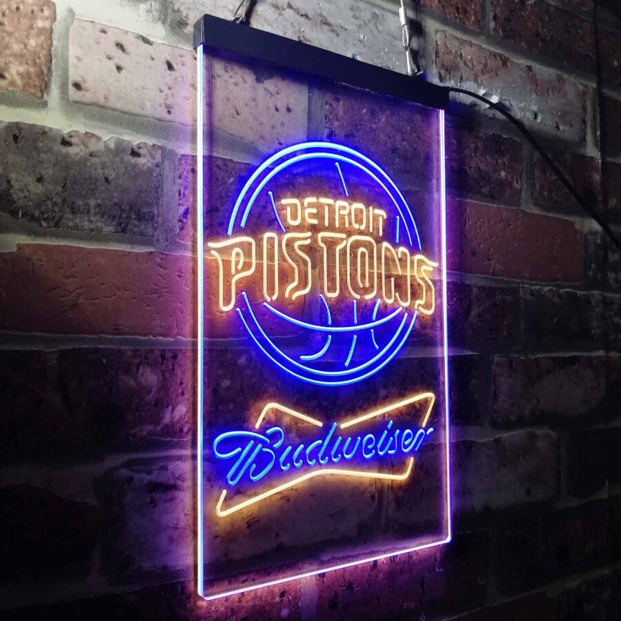 Detroit Pistons Budweiser Neon Like Led Sign - Image 23