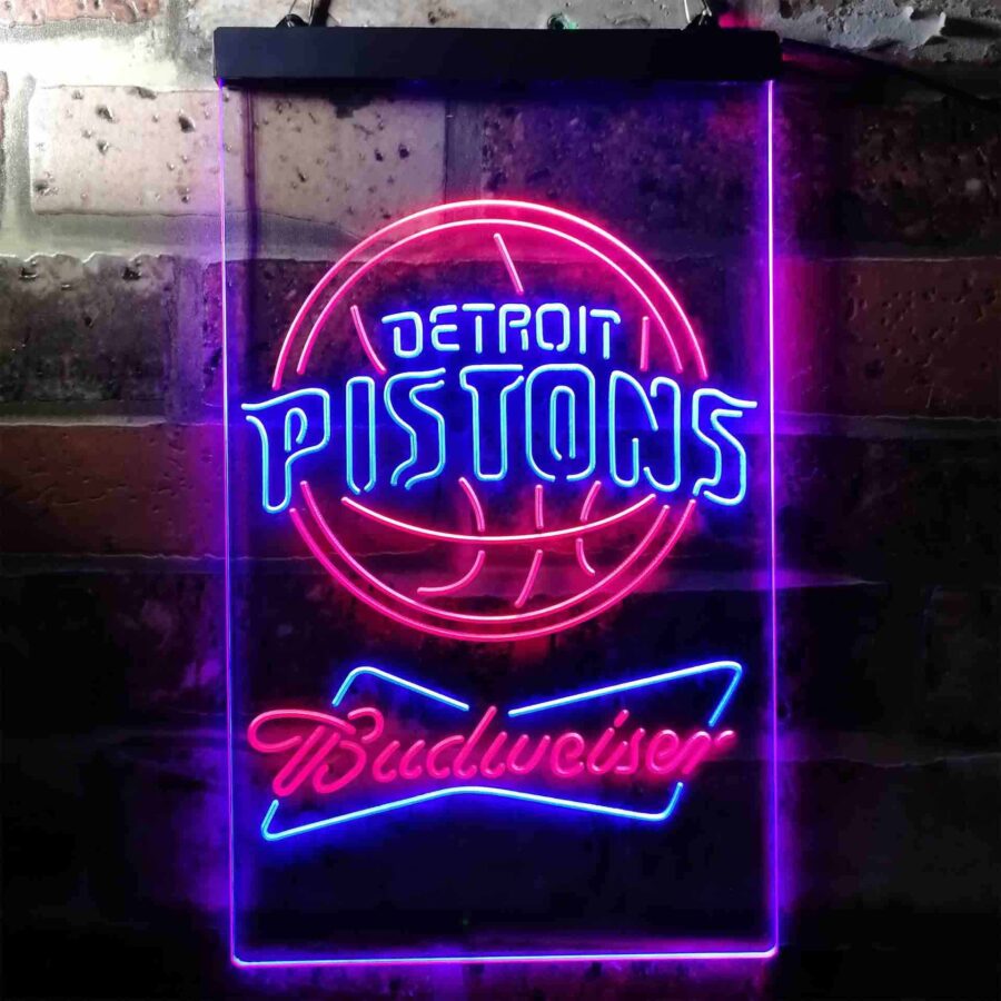 Detroit Pistons Budweiser Neon Like Led Sign - Image 2