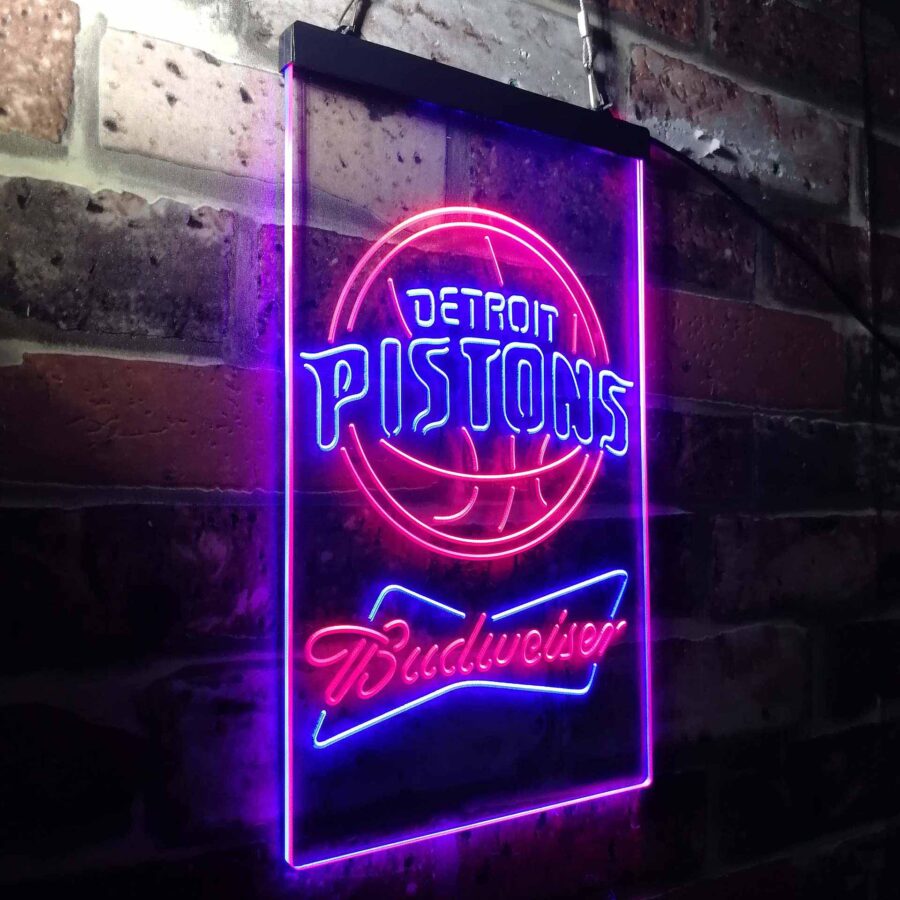 Detroit Pistons Budweiser Neon Like Led Sign - Image 15