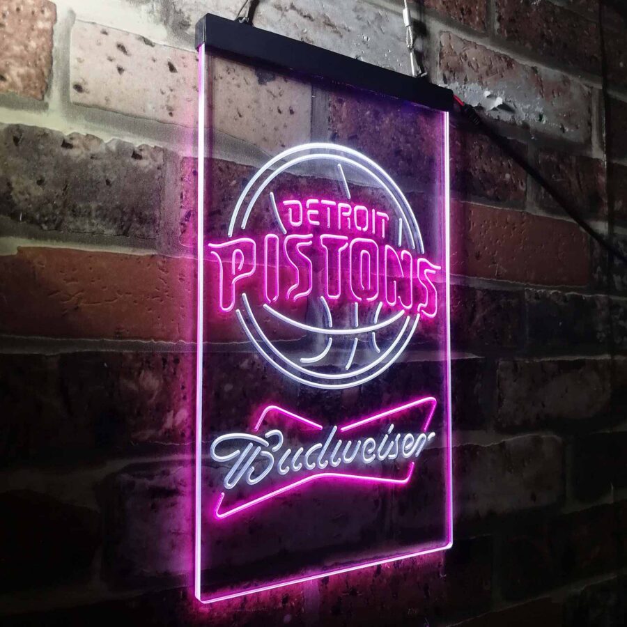 Detroit Pistons Budweiser Neon Like Led Sign - Image 25