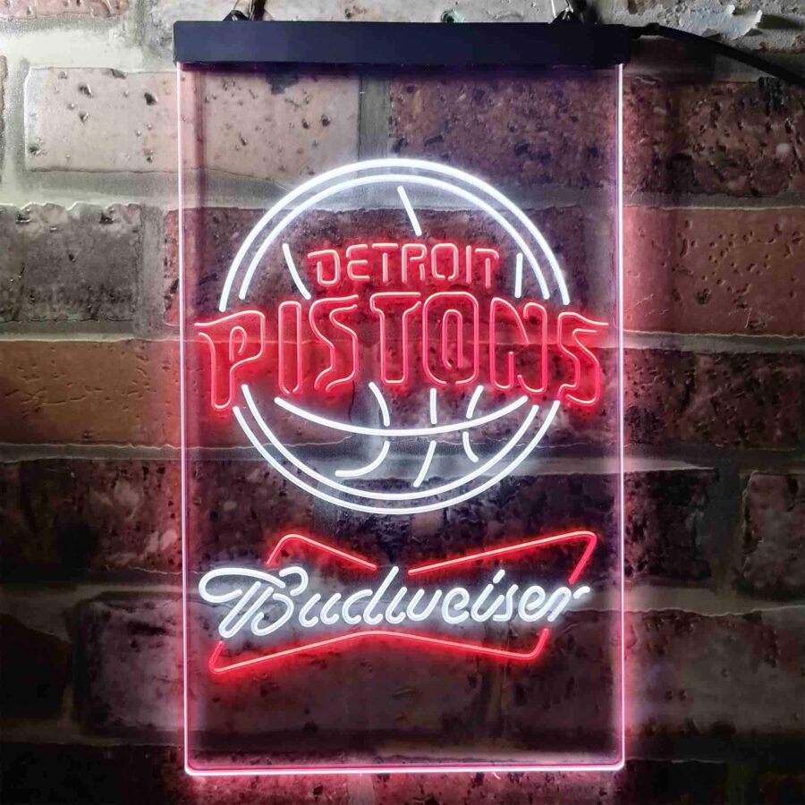 Detroit Pistons Budweiser Neon Like Led Sign