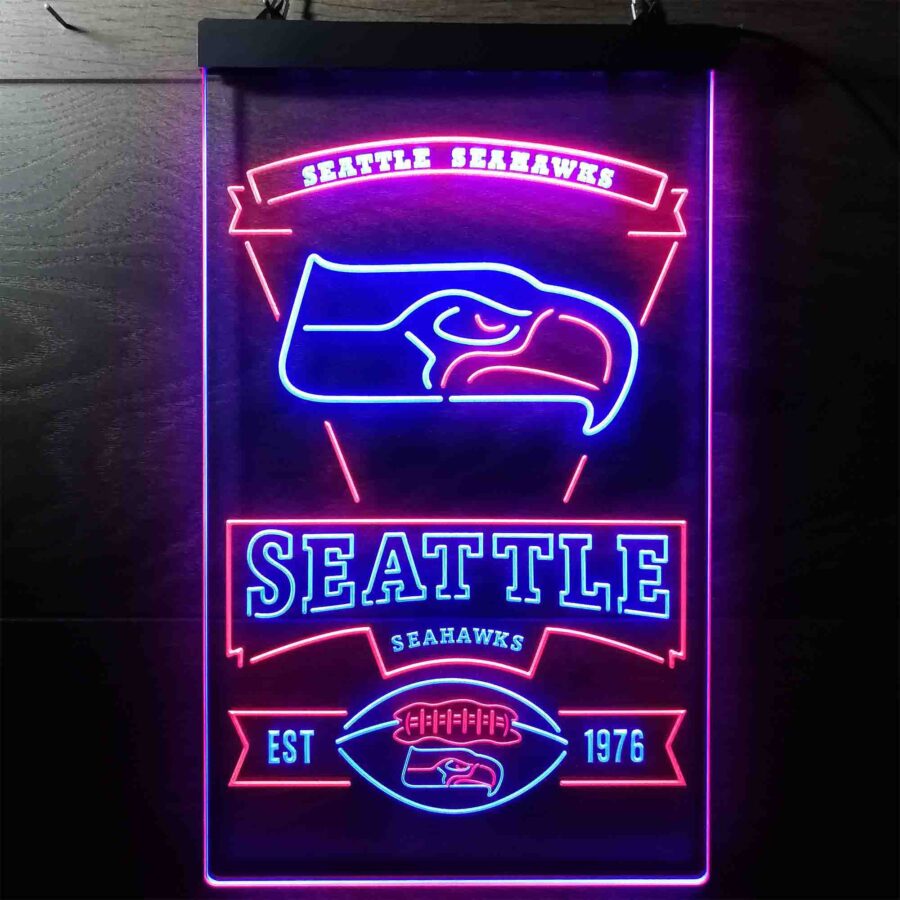 Seattle Seahawks Est 1976 Led Neon Sign