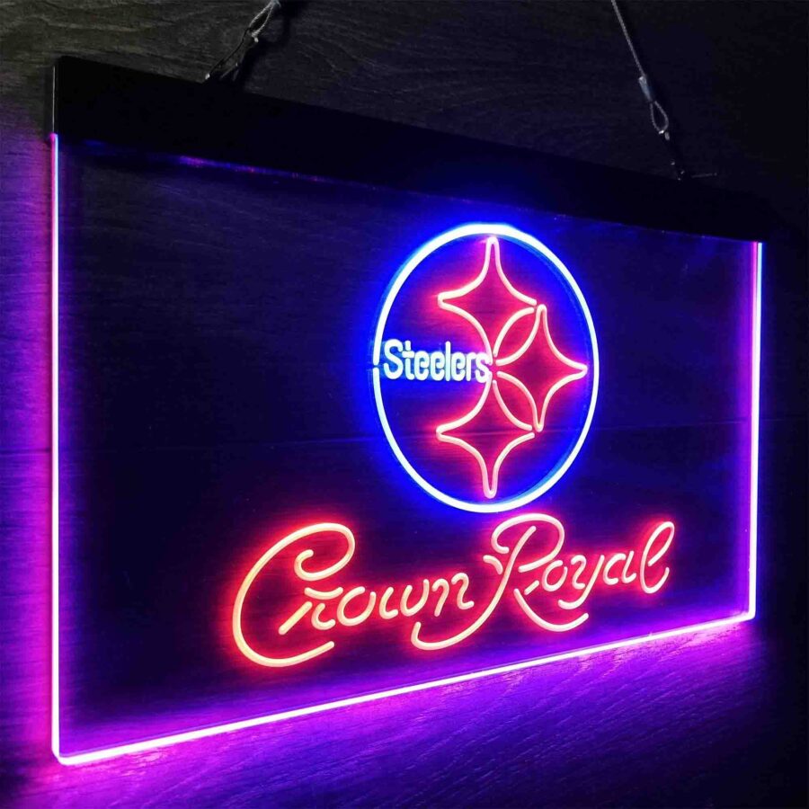 Crown Royal Bar Pittsburgh Steelers Est 1933 Neon Like Led Sign - Image 16