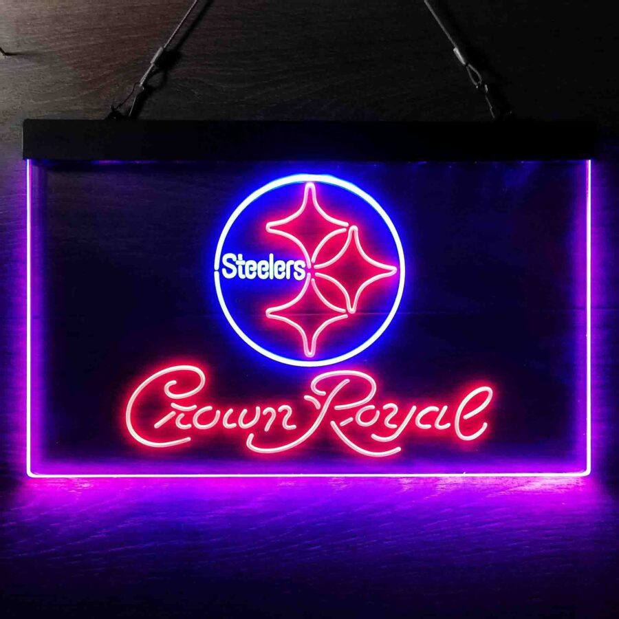Crown Royal Bar Pittsburgh Steelers Est 1933 Neon Like Led Sign - Image 3