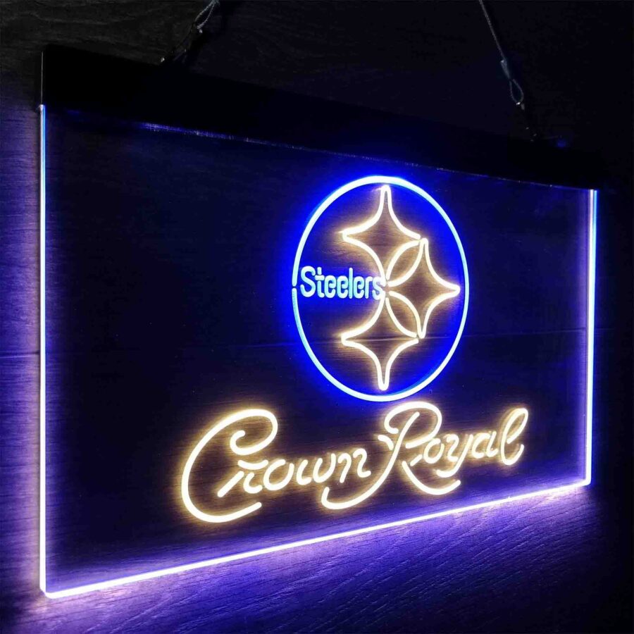 Crown Royal Bar Pittsburgh Steelers Est 1933 Neon Like Led Sign - Image 15