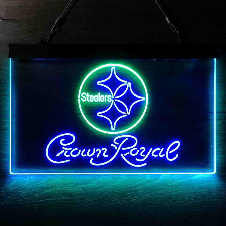 Crown Royal Bar Pittsburgh Steelers Est 1933 Neon Like Led Sign